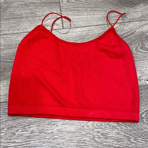 A bright red cropped top - Picture 1 of 1